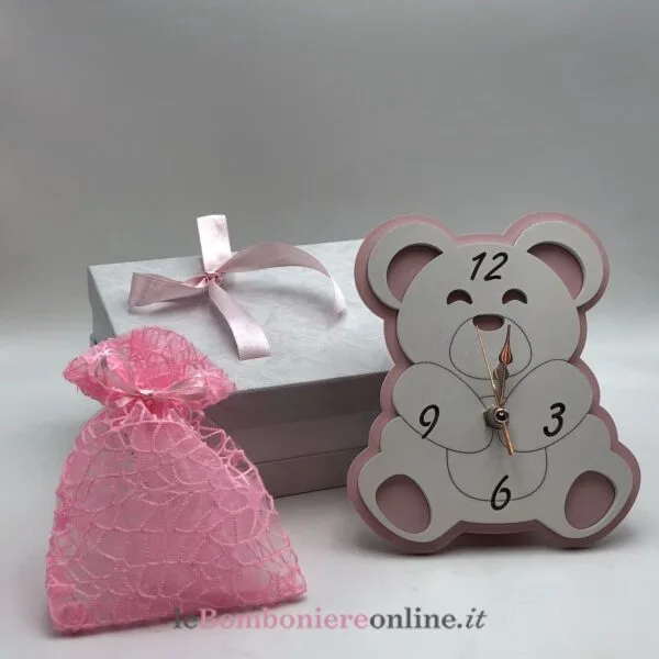 Orologio orsetto in legno Mariella Martini