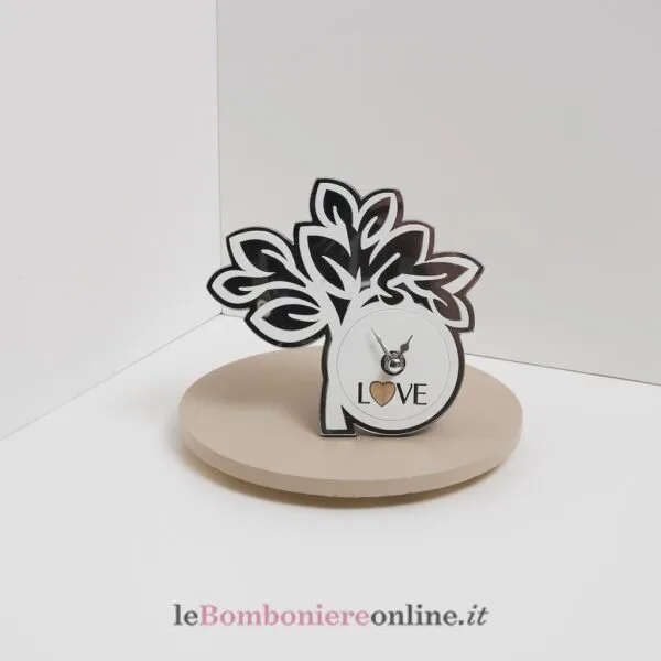 orologio albero con scritta love Claraluna