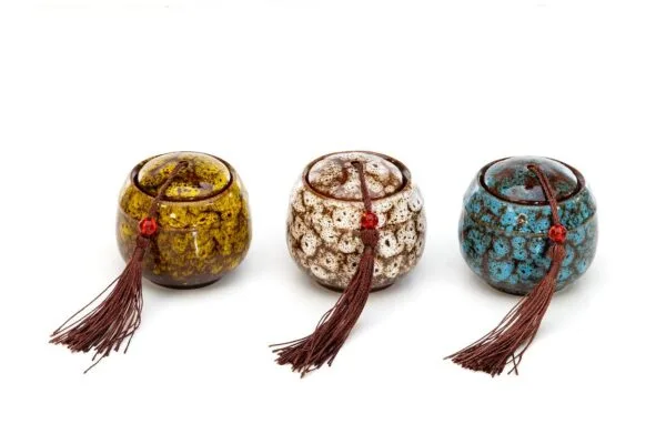 Scatolina in ceramica Raku Cuorematto D6661