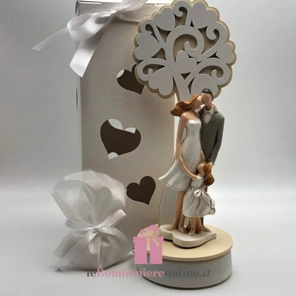 Coppia con bimba su carillon Mariella martini MM4012
