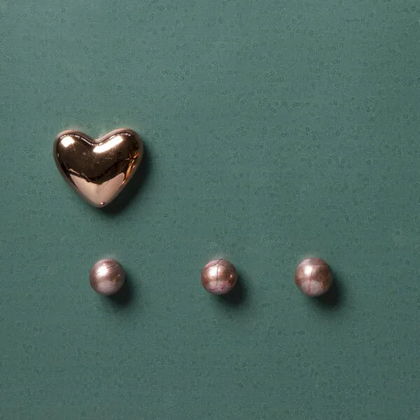 Magnete cuore oro rosa lucido Claraluna 24301