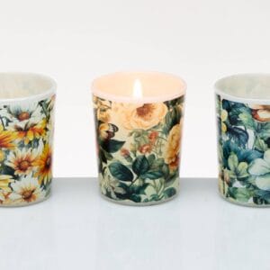 Vasetto in vetro con candela Cuorematto D6868