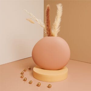 Vaso in porcellana con fiori Claraluna 25015