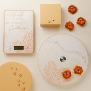 Vassoio Girevole Decoro Cuore Rosa Claraluna 25022R