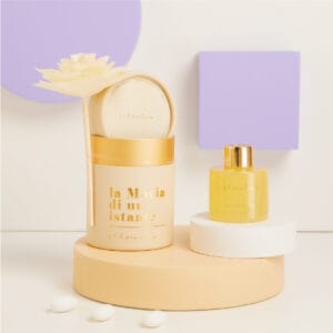 Diffusore piccolo giallo con fiore Claraluna 25154F