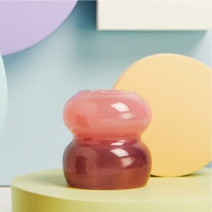 candelabro-piccolo-rosa-viola-25157 Candelabro piccolo rosa e viola Claraluna 25157