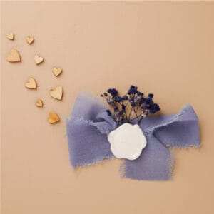 Applicazione in chiffon blu Claraluna 25232