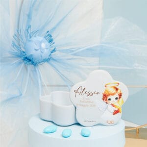 Scatolina azzurra con angioletto Claraluna 25361