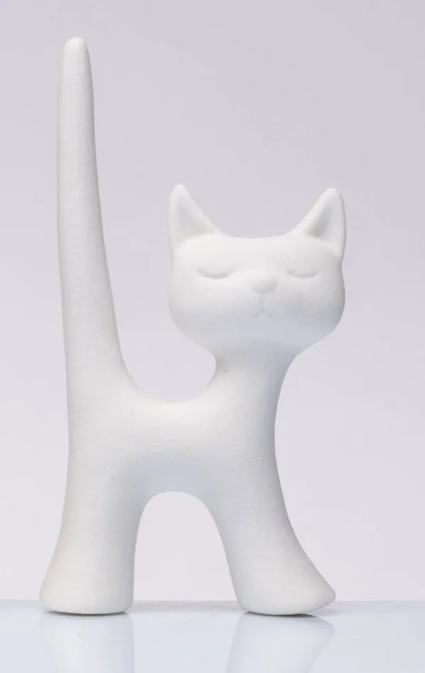 Gatto portanelli in ceramica Cuorematto D9071