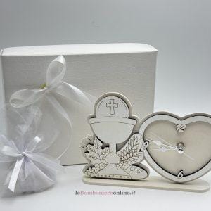 Orologio in legno con simbolo Comunione Mariella Martini CR5149