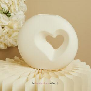 Vaso Tondo c/Foro a Cuore Claraluna 26002