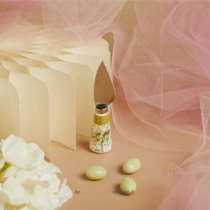 Coltellino formaggio decoro floreale verde Claraluna 26006