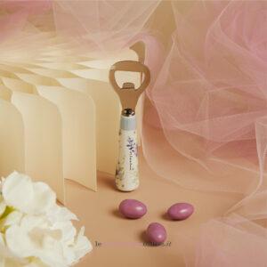 Apribottiglia decoro floreale lilla Claraluna 26023