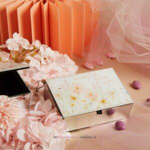 Scatola portagioie decoro floreale rosa Claraluna 26037