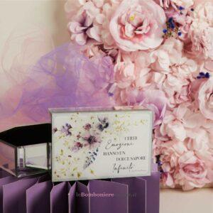 Scatola portagioie decoro lilla Claraluna 26044