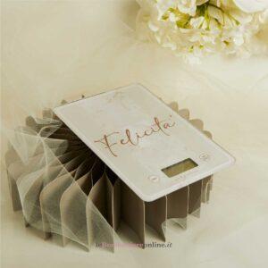 Bilancia in vetro decoro Felicità Claraluna 26046