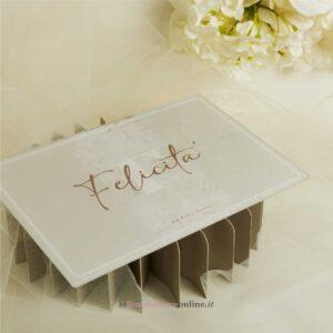 Vassoio in vetro decoro Felicità Claraluna 26048