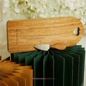 Tagliere acacia con coltellino Claraluna 26063