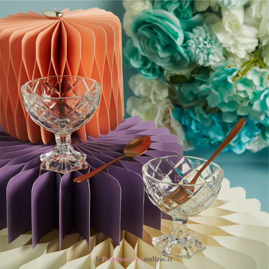 set-2-coppette-gelato-cucchiaino-claraluna-26067 Set 2 coppette gelato con cucchiaino Claraluna 26067