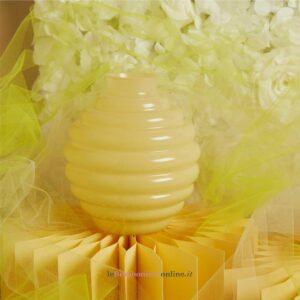 Vaso tondo giallo in vetro Claraluna 26165