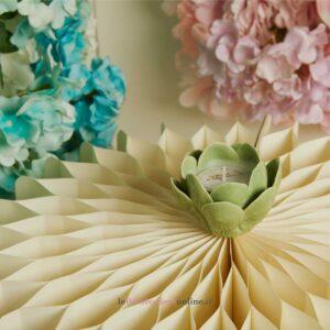 Candela ninfea porcellana verde Claraluna 26227