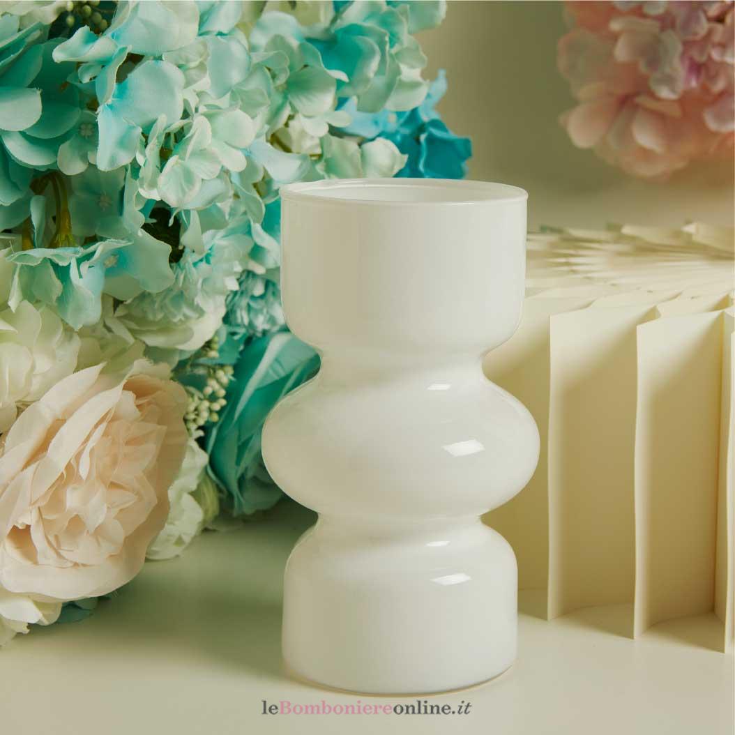 vaso-vetro-bianco-claraluna-26236 Vaso in vetro bianco Claraluna 26236