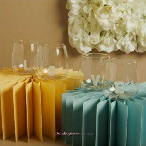 Set 4 bicchieri in vetro con scritta Love Claralunma 26251