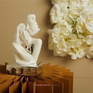 Coppia innamorati con cuore su base silver Claraluna 26265