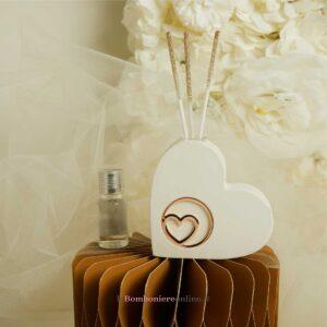 Diffusore cuore con cuore oro rosa Claraluna 26271