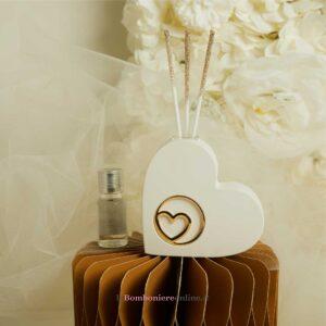 Diffusore cuore con cuore oro Claraluna 26273