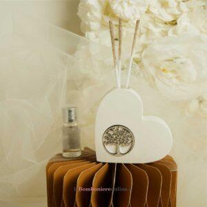 Diffusore cuore con albero della vita silver Claraluna 26275