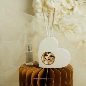 Diffusore cuore con mondo in oro Claraluna 26279