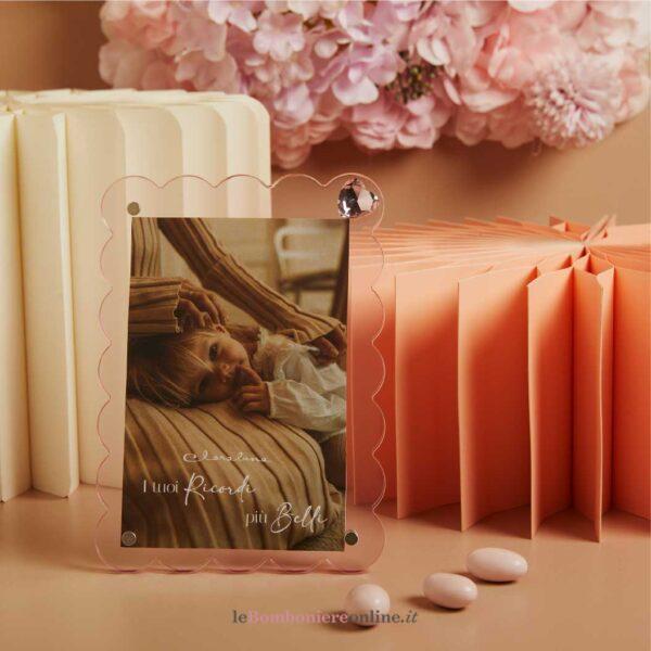 Portafoto nuvoletta rosa con cuore Claraluna 26318