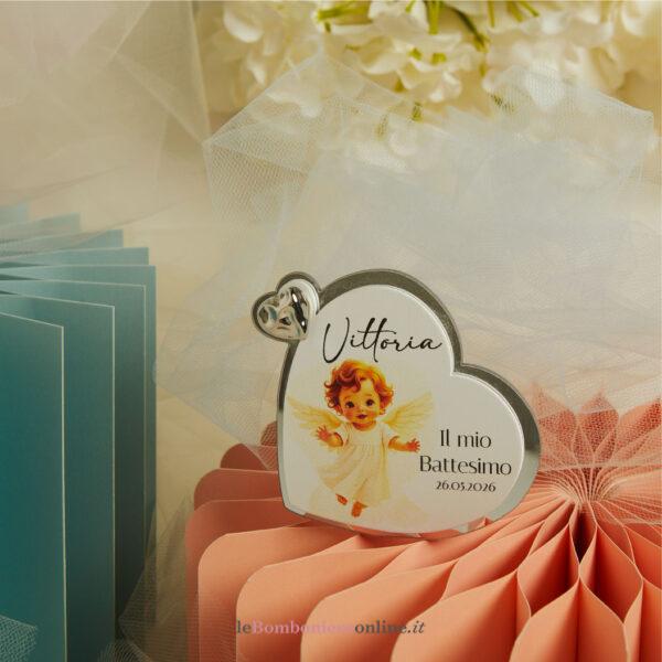 Icona cuore Battesimo Claraluna 26324F