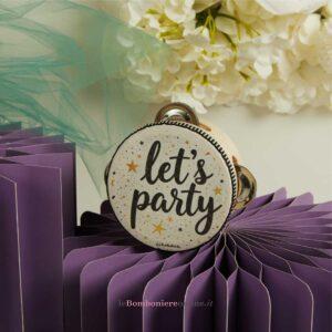 Tamburello con frase "Let's party" Claraluna 26328