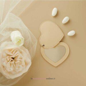 Specchietto cuore tortora Claraluna 26406