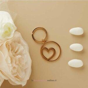 Portachiavi cuore oro Claraluna 26709