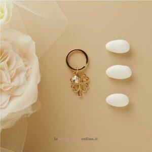 Portachiavi oro quadrifoglio Claraluna 26734