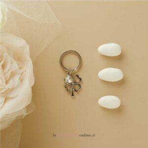 Portachiavi silver quadrifoglio Claraluna 26735