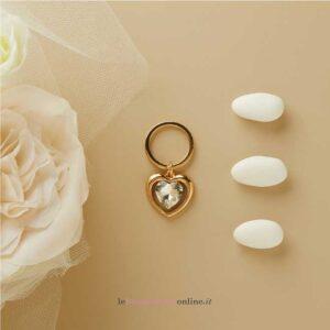 Portachiavi oro cuore Claraluna 26738