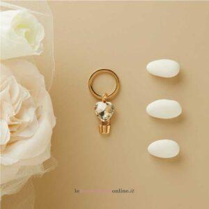 Portachiavi oro mongolfiera Claraluna 26740