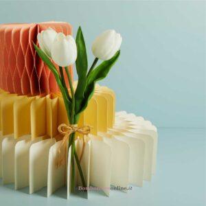 Set 3 tulipani bianchi Claraluna 26993