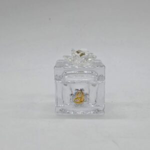 Scatola in cristallo con fiore e applicazione nozze Morena Design D8775