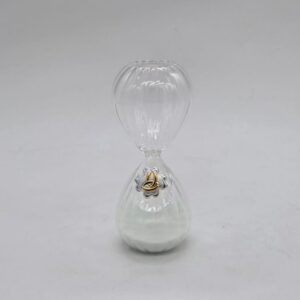Clessidra in vetro con applicazione nozze Morena Design D8781