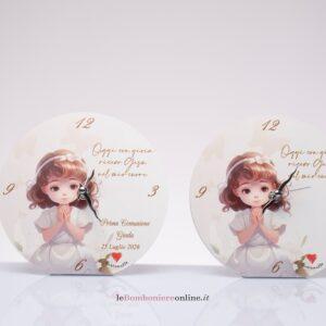 Orologio con bambina Prima Comunione Cuorematto D9192