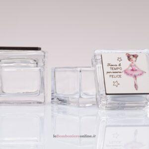 Scatolina in vetro con ballerina Cuorematto D9249