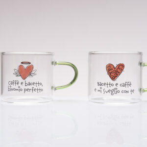 Set 6 Tazzine Vetro Amici di Cuorematto DA361