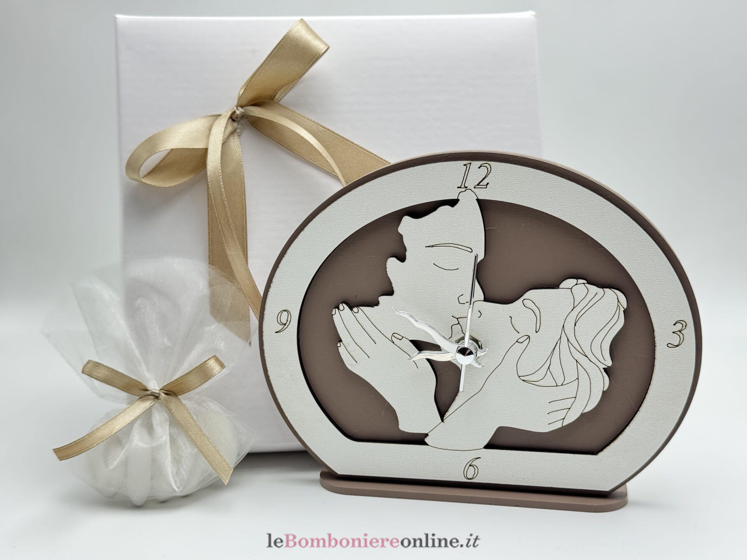 orologio-legno-decoro-bacio-mariellamartini-cr6040/f Orologio in legno decoro bacio Mariella Martini CR6040/F