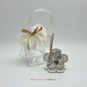 Profumatore in legno con sposi Mariella Martini CR6071