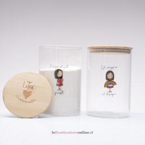 Barattolo in vetro borosilicato Cuorematto DC008